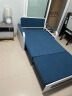 耀沉【24小时发货】折叠沙发床两用小户型客厅双人多功能沙发床可储物 蓝色绒布（舒适款）其他颜色留言 宽1米长1.93米（8cm海绵） 实拍图