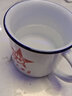 莱啊陶瓷杯复古马克杯茶缸子老式大号茶杯为人民服务水杯子男仿搪瓷杯 为人民服务拳 400ml 实拍图