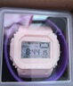LASIKA手表男学生电子表小方块青少年初中生运动防水情侣表中学女孩腕表 可爱粉色（小号6-16岁） 实拍图