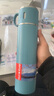 JRINKTEEA品牌316不锈钢真空保温杯男女茶盖款式保暖杯带喝水杯焖茶杯户外 新款天空蓝+杯套杯刷580ml 实拍图