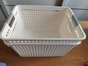 杂物收纳筐塑料收纳篮子宿舍收纳神器桌面储物筐长方形幼儿园玩具收纳框办公室A4纸文件筐置物框水果篮子 深口大号白色 实拍图