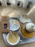 品来运 整套玻璃下午茶具欧式花果煮茶壶套装陶瓷茶杯骨瓷咖啡杯可加热 金箔蓝色 6件 实拍图
