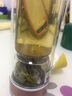 茶之恋青春版茶水分离泡茶杯双层男女士玻璃清新ins便携透明水杯 香槟金 实拍图
