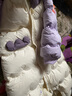 迷你巴拉（minibala）新生婴儿羽绒服连体衣外出宝宝男女童爬服白鸭绒冬季 粉紫70013 73 实拍图