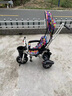 BAOLEJUN【双向推行】儿童三轮车脚踏车小孩宝宝幼儿童车1-6岁轻便手推车 彩格【双向推行】钛空轮+音乐 实拍图