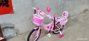 鑫旺彤自行车儿童3-6-10岁单车男女童轻便脚踏车辅助轮5岁女孩车公主车 粉色【闪光轮+护栏靠背】 16寸 适合身高105-125cm 实拍图