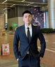 花花公子商务西服套装男西装男式西服正装工作职业装男装结婚新郎伴郎礼服 藏青两扣西服+西裤+衬衫+大礼包 L 实拍图