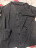 无印良品 MUJI 男式 美利奴羊毛可水洗V领开衫长袖针织衫男士毛衣冬季男款 黑色 L (175/100A) 实拍图