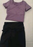 维多利亚旅行者（VICTORIATOURIST）瑜伽服套装运动健身服女士夏季晨跑速干衣夏季跳操服短袖套装紫M 实拍图