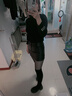 欧密坊过膝长筒靴女2025新款秋冬季厚底高跟防臭瘦瘦靴弹力包腿显瘦袜靴 黑色加绒 38 实拍图
