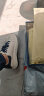 德赛（Desai）新科技防滑耐磨休闲板鞋真皮小白鞋记忆鞋底增高男鞋 白蓝 39  实拍图