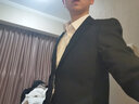 【11件套】罗蒙品牌西服套装男士高档订制商务修身西装男工作职业正装小西服男伴郎服装新郎结婚礼服外套 双扣黑色西服+衬衫+裤子 XL码(加8件礼品) 实拍图