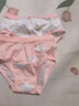 全棉时代儿童内裤纯棉透气中大童女孩短裤平角裤无荧光内衣童装 2件装 (女童三角)粉底云朵+云朵彩虹 2条 110cm 实拍图