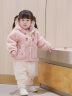 幼歌（YOUGE）婴幼儿新款双层羊羔绒卡通造型外套撞色加绒牛角扣上衣 粉甜甜 90cm 晒单实拍图