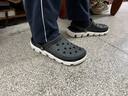 鲨鹈鹕洞洞鞋男士大码拖鞋防滑室外迪特沙滩鞋女透气包头休闲凉鞋男 迪特黑色白底 47 实拍图