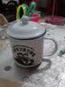 云帝 轻奢高档陶瓷办公杯家用喝茶杯子带手柄盖咖啡杯泡茶杯早餐杯 好好学习 努力赚钱-陶瓷杯 实拍图