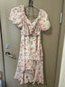 ONLY时尚甜美泡泡袖V领中裙碎花连衣裙女|123207140 彩花1 M (165) 84A 实拍图