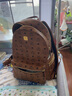 MCM【大容量出行】STARK 中号铆钉背包双肩包干邑色 实拍图