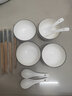 惠丽源日式釉下彩陶瓷器餐具家用套装碗碟筷盘子微波炉吃饭乔迁礼物 兰16（4碗4盘鎹4勺4筷） 实拍图