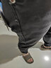 花花公子（PLAYBOY）牛仔裤男潮流秋冬季休闲裤子男士宽松商务直筒百搭长裤 黑色 30 实拍图
