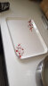 KORDCO欧式长方形托盘塑料茶盘简约密胺托盘创意杯盘水果托盘客厅收纳盘 米白色腊雪冬梅 中号35cm*25cm*2.3cm 实拍图