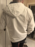 美津浓户外梭织风衣男士单层防风连帽外套男 白色【抓绒款】 3XL  实拍图