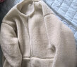 无印良品（MUJI）女式  长毛抓绒 夹克 短款外套女  简约风 BB2NSA3A 象牙色 M(160/84A) 实拍图