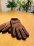 罗蒙真皮手套男冬天骑行摩托车加绒加厚触屏保暖防风防寒防泼水棉手套 咖色【加绒加厚】 实拍图