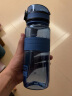 优之(UZSPACE)塑料水杯儿童男女学生便携大容量夏天户外健身运动水壶直饮杯带提绳弹盖太空杯650ml YZ5029B蓝 晒单实拍图