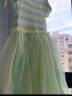 巴拉巴拉童装女连衣裙宝宝夏季儿童裙子甜美网纱裙条纹 黄绿色调00434 110cm 实拍图