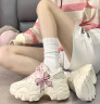 彪马（PUMA）【厚底鞋】官方女子蝴蝶结印花休闲鞋PULSAR WEDGE RIBBON 387090 米白色-粉红-01 35.5 实拍图