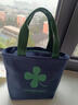 畅印 上班帆布袋拎包手提袋小号外出时尚手提包女妈妈小布包买菜手拎袋学生书袋 藏蓝四叶草 实拍图