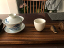 MULTIPOTENT功夫茶具三才盖碗手绘青花山水薄胎瓷泡茶碗 实拍图