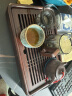 尚言坊茶盘储水式小型实木茶台家用 中式旅行茶具托盘 2黑檀木中号茶盘35*22cm 实拍图
