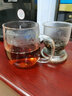 忆壶茶 茶杯玻璃杯茶水分离杯泡茶杯加厚耐热茶道杯带过滤泡绿茶水杯子 【胡桃木盖】 500ML透明君子杯 实拍图