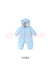 英氏（YEEHOO）儿童羽绒服秋冬加厚保暖婴儿羽绒服连帽连体衣超韧绒 冬日繁花 90 建议1-2岁 实拍图