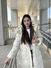 XAQ羽绒服女长款2023秋冬时尚洋气90白鸭绒加厚保暖狐狸大毛领外套女 冰川白 S（80-110斤） 实拍图