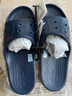 crocs卡骆驰一字拖贝雅卡骆班凉拖 情侣款运动休闲拖鞋|205392 深蓝/辣椒红-4CC 45 (290mm) 实拍图