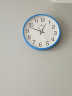 康巴丝（Compas） 时钟挂表简约挂钟卧室客厅办公简约创意石英钟表壁挂 14英寸蓝色 34cm 实拍图