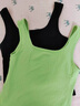 茵曼（INMAN）多色无袖显瘦吊带背心T恤夏季简约休闲百搭圆领上衣 草绿色 S 实拍图