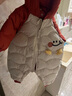 巴拉巴拉童装婴儿连体羽绒服连体衣宝宝衣服冬装哈衣爬服萌趣男童女童 铁锈红61003 66cm 实拍图