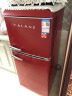 格兰仕(Galanz)复古冰箱106升双开门迷你小冰箱 小型家用租房用独立冷藏冷冻电冰箱106FV 实拍图