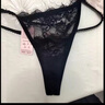 性感蕾丝边细带镂空丁字裤女辣妹健身无痕运动蜜桃臀T裤纯欲内裤 黑色 均码 (80-130斤左右) 实拍图