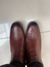 CAPLOST意大利复古中帮英伦鞋男士皮靴拉链短靴切尔西靴 原创设计 咖啡 44 实拍图