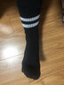 新款秋冬中长筒瑜伽袜长款普拉提袜子全包女士毛圈加绒厚胶印亮片保暖防滑 黑色+防滑+厚胶印亮片 实拍图