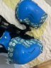 米高轮滑鞋儿童护具头盔全套装骑行溜冰鞋自行车平衡车护膝护肘护手 6件套 蓝色K7护具 M码适合35-55斤（头围54-58） 实拍图