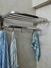 正山毛巾架免打孔卫生间置物架浴室304不锈钢卫浴五金挂件加厚浴巾架 加厚折叠亮光80cm 实拍图