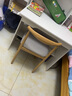 木匠印记电脑桌简约家用卧室书桌书架一体电脑桌床头桌学生床边学习桌 【实木板】新松色60cm+钢架椅 实拍图