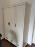 兰古居欧式风格美式全实木衣柜对开平开两三门衣橱白色枫木卧室原木家具 三门衣柜 晒单实拍图