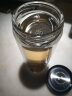 希乐（cille）商务休闲玻璃杯双层加厚密封防烫男女玻璃茶杯BL-1978红色360ml 实拍图